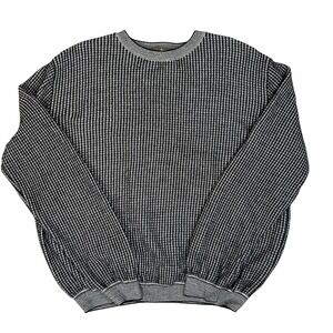 Ermenegildo Zegna Men's Pullover Sweater Gray Size-L Wool Blend Preppy Business